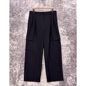 Aritzia Pants 12 Womens Babaton Spotlight Cargo Ressential Fabric Black Trouser